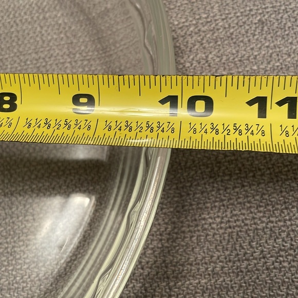 Vintage Pyrex #229 Pie Plate Deep Dish Clear Glass Handles Fluted Scalloped Rim - Picture 7 of 10